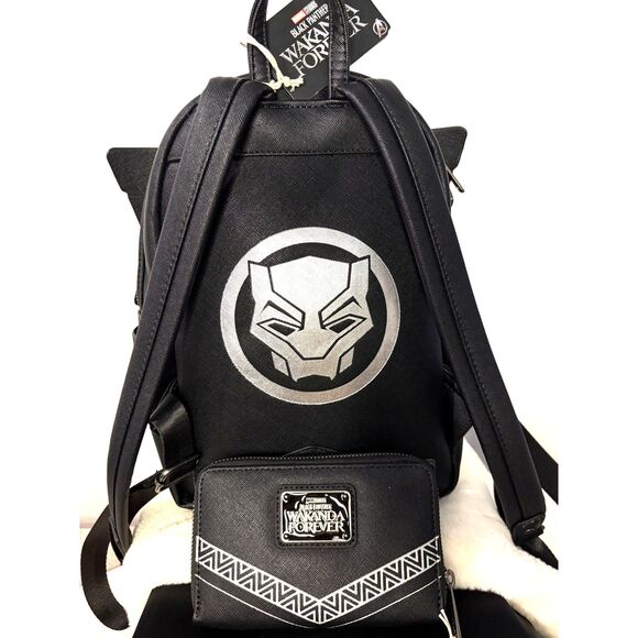 Marvel Black Panther Wakanda Forever Loungefly Backpack & Wallet Bundle – NWT - Picture 11 of 16
